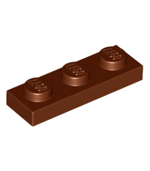 LEGO - Plaat 1 x 3 - Reddish Brown | N - Thumbnail