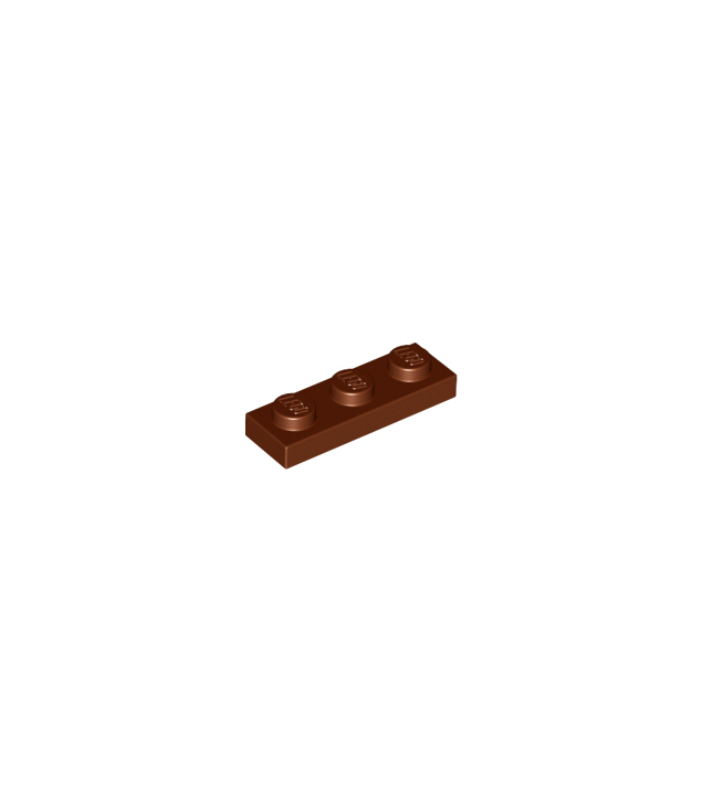 LEGO - Plaat 1 x 3 - Reddish Brown | N