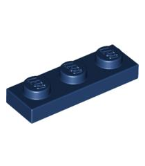 LEGO - Plaat 1 x 3 - Dark Blue | N - Thumbnail