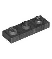 LEGO - Plaat 1 x 3 - Pearl Dark Gray | N - Thumbnail