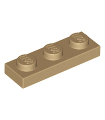 LEGO - Plaat 1 x 3 - Dark Tan | N - Thumbnail