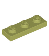 LEGO - Plaat 1 x 3 - Olive Green | N - Thumbnail