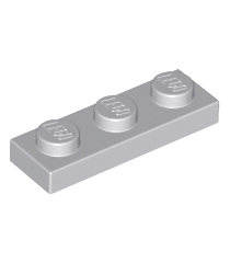 LEGO - Plaat 1 x 3 - Light Bluish Gray | N - Thumbnail