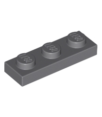 LEGO - Plaat 1 x 3 - Dark Bluish Gray | N - Thumbnail