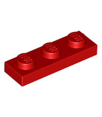 LEGO - Plaat 1 x 3 - Red | N - Thumbnail