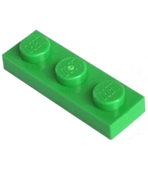 LEGO - Plaat 1 x 3 - Bright Green | N - Thumbnail