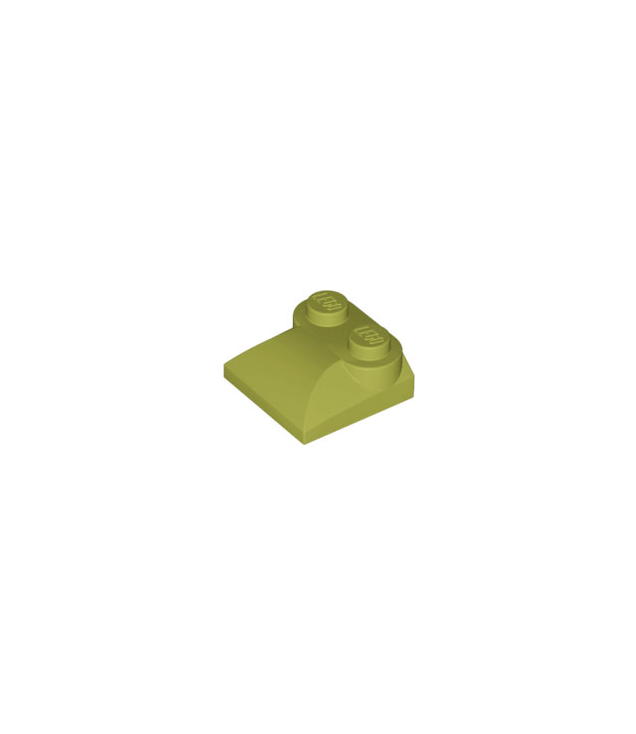 LEGO - Helling, gebogen 2 x 2 x 2/3 met 2 noppen en gebogen zijkanten - Olive Green | N