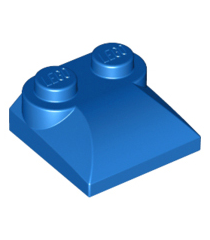 LEGO - Helling, gebogen 2 x 2 x 2/3 met 2 noppen en gebogen zijkanten - Blue | N - Thumbnail