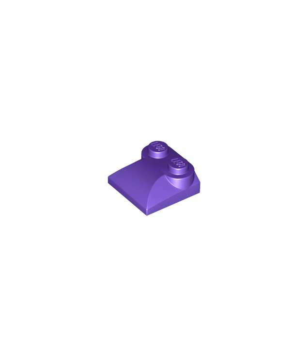 LEGO - Helling, gebogen 2 x 2 x 2/3 met 2 noppen en gebogen zijkanten - Dark Purple | N