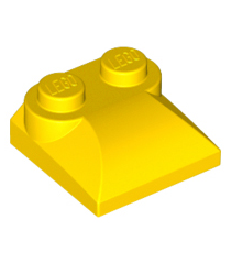 LEGO - Helling, gebogen 2 x 2 x 2/3 met 2 noppen en gebogen zijkanten - Yellow | N - Thumbnail