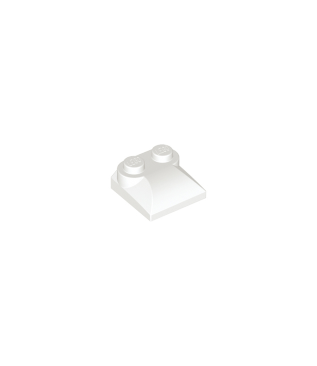 LEGO - Helling, gebogen 2 x 2 x 2/3 met 2 noppen en gebogen zijkanten - White | N
