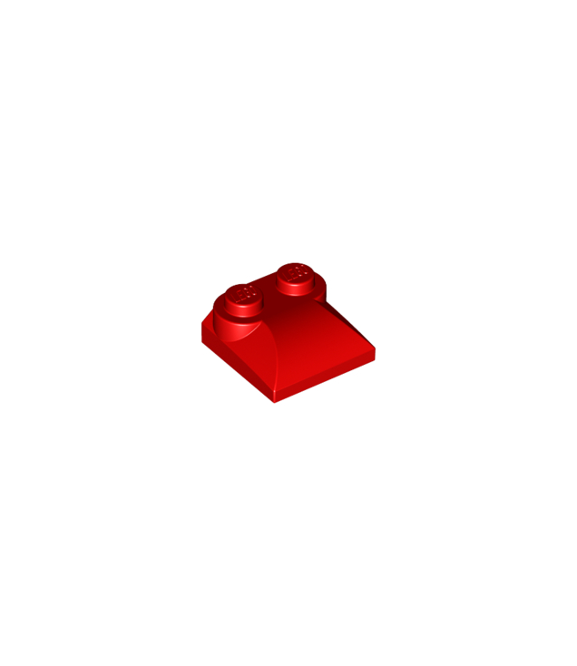 LEGO - Helling, gebogen 2 x 2 x 2/3 met 2 noppen en gebogen zijkanten - Red | N