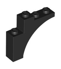 LEGO - Boog 1 x 4 x 3 - Black | N - Thumbnail