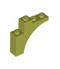 LEGO - Boog 1 x 4 x 3 - Olive Green | N - Thumbnail