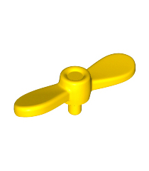 LEGO - Minifiguurpropeller met 2 gedraaide bladen en kleine pin - Yellow | N - Thumbnail