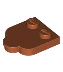 LEGO - Tegel, gemodificeerd 2 x 2 met noppen aan rand, afgeronde hoeken en 1 x 1 halve cirkeluitbreiding - Dark Orange | N - Thumbnail