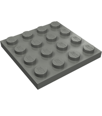 LEGO - Plaat 4 x 4 - Dark Bluish Gray | N - Thumbnail