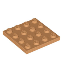 LEGO - Plaat 4 x 4 - Medium Nougat | N - Thumbnail