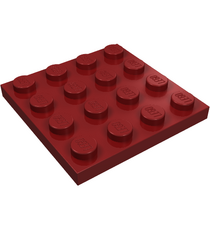 LEGO - Plaat 4 x 4 - Dark Red | N - Thumbnail