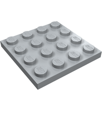 LEGO - Plaat 4 x 4 - Light Bluish Gray | N - Thumbnail