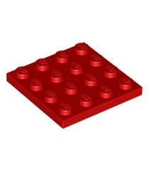 LEGO - Plaat 4 x 4 - Red | N - Thumbnail