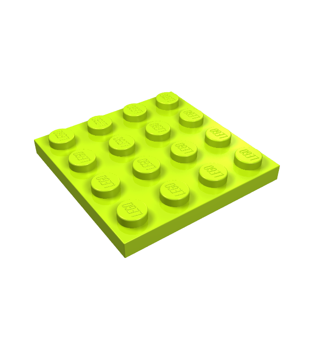 LEGO - Plaat 4 x 4 - Lime | N