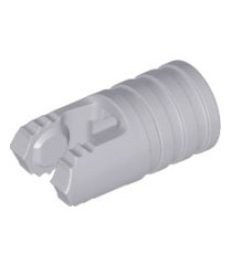 LEGO - Scharniercilinder 1 x 2 vergrendelend met 2 vingers, 7 tanden en as-gat op uiteinden zonder sleuven - Light Bluish Gray | N - Thumbnail