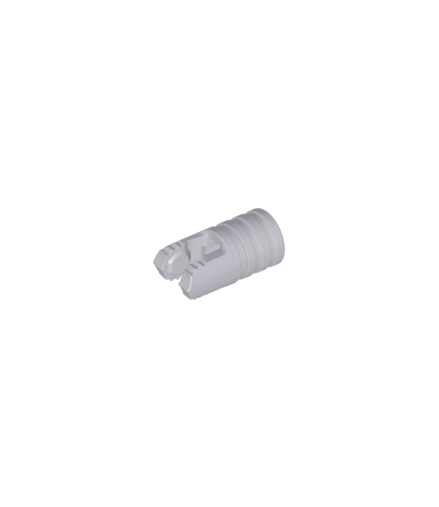 LEGO - Scharniercilinder 1 x 2 vergrendelend met 2 vingers, 7 tanden en as-gat op uiteinden zonder sleuven - Light Bluish Gray | N