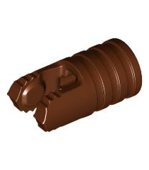 LEGO - Scharniercilinder 1 x 2 vergrendelend met 2 vingers, 7 tanden en as-gat op uiteinden zonder sleuven - Reddish Brown | N - Thumbnail
