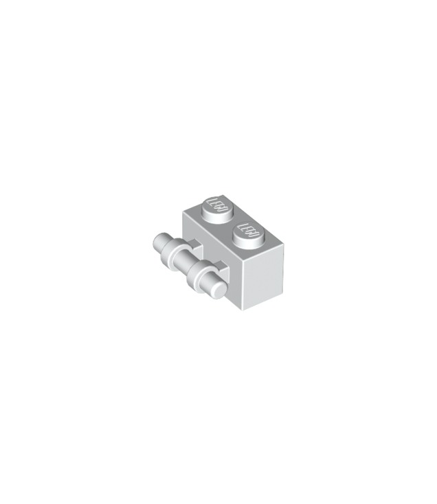 LEGO - Steen, gemodificeerd 1 x 2 met staaf-handgreep aan zijkant - White | N