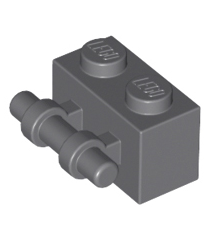LEGO - Steen, gemodificeerd 1 x 2 met staaf-handgreep aan zijkant - Dark Bluish Gray | N - Thumbnail