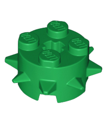 LEGO - Steen, rond 2 x 2 met spikes en as-gat - Green | N - Thumbnail