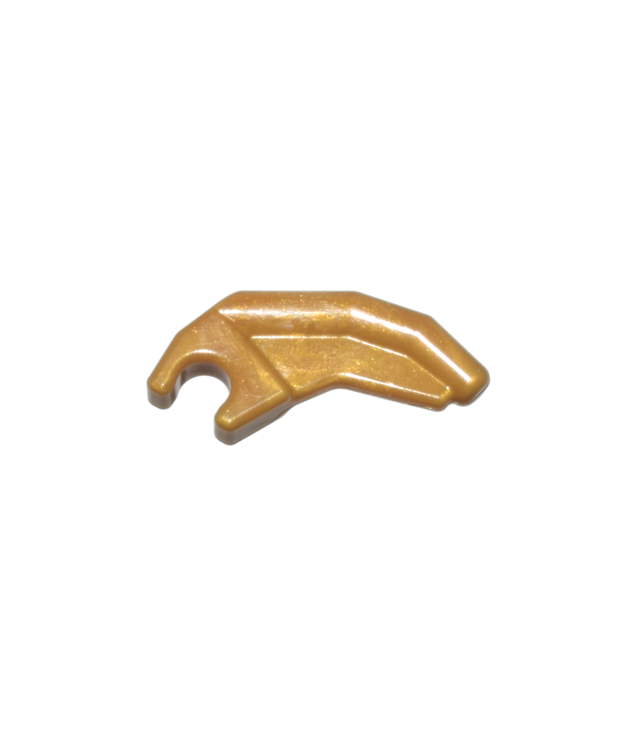 LEGO - Klit / klauw / hoorn / tand met clip, schuin - Pearl Gold | N