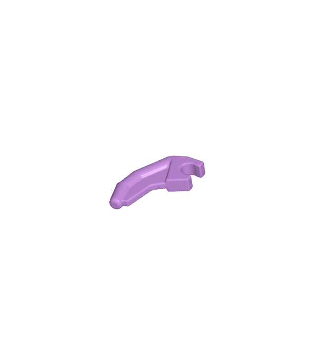 LEGO - Klit / klauw / hoorn / tand met clip, schuin - Medium Lavender | N